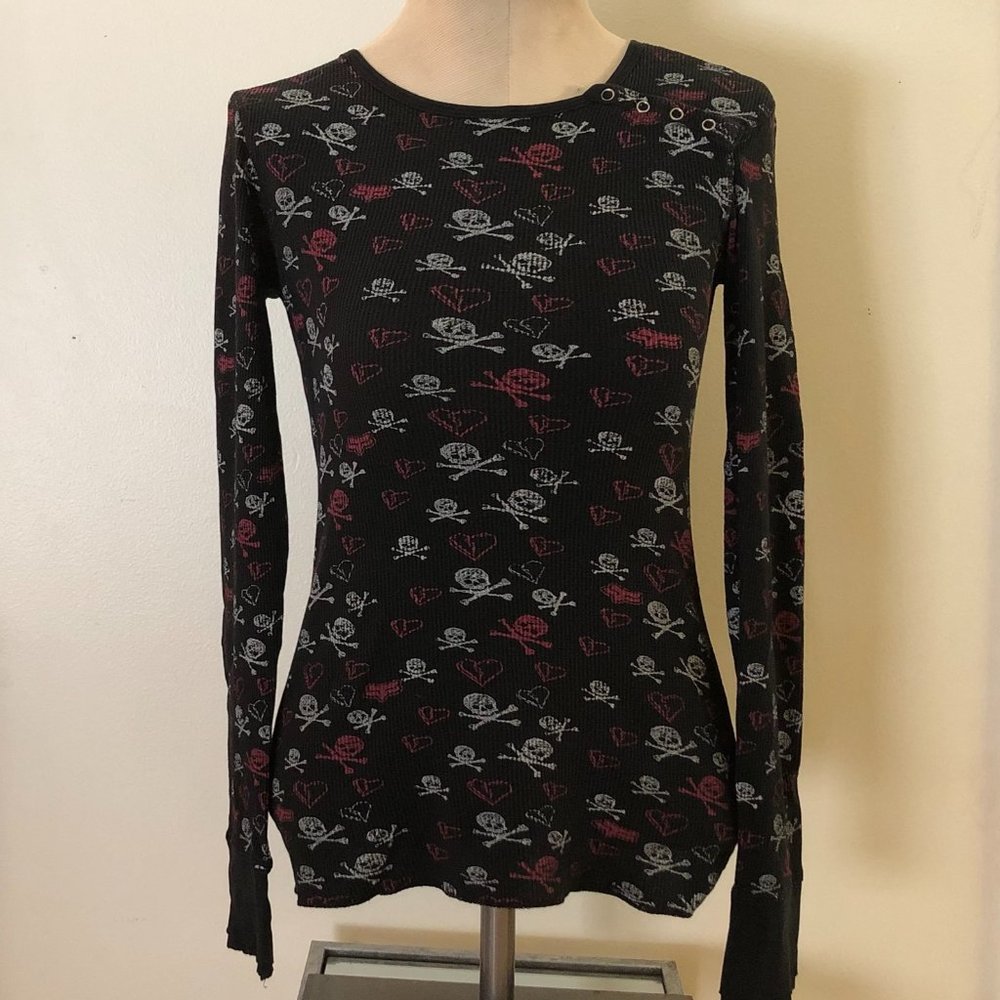 Skeleton & Hearts Thermal Shirt
